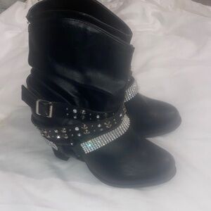 Black Studded Women's Boots
